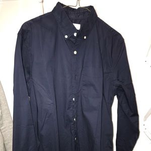 Navy button down. Never worn
